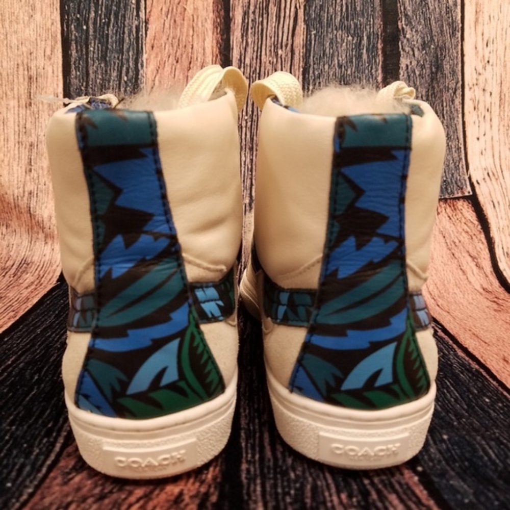 Coach Q8806 Shearling Pointy Toe High Top - Picture 5 of 8